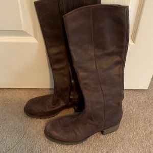 Clarks brown leather boots